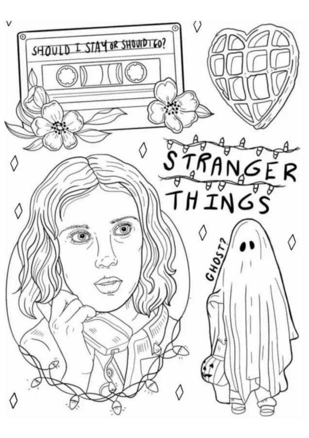 Stranger Things para imprimir e colorir