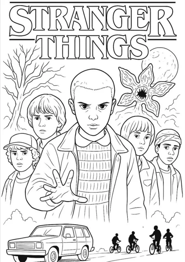 Stranger Things para imprimir e colorir