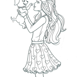 Barbie para imprimir e colorir