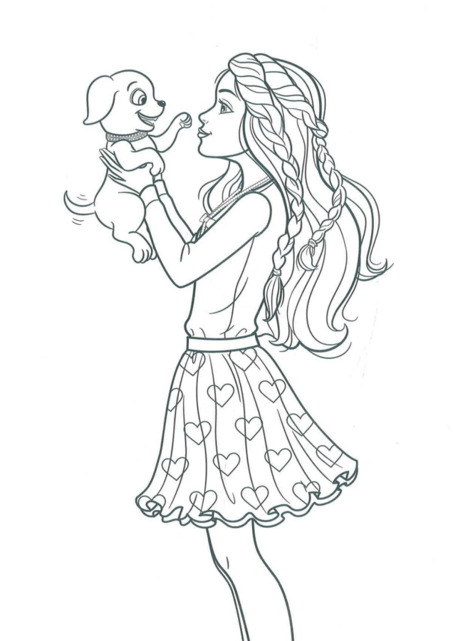 Barbie para imprimir e colorir