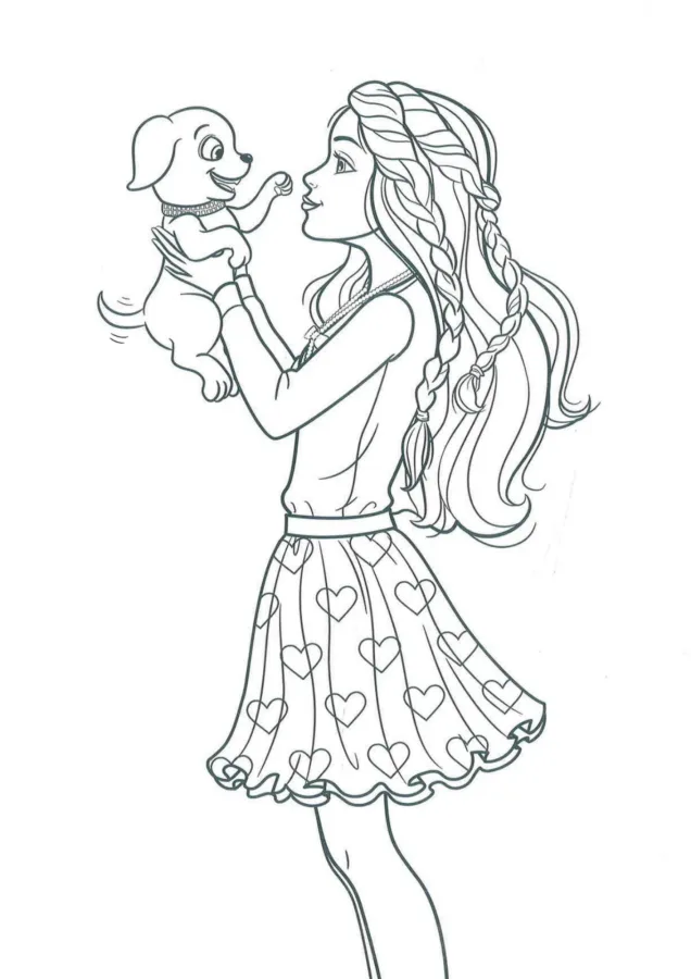Barbie para imprimir e colorir