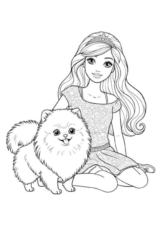 Barbie para imprimir e colorir