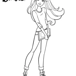 Barbie para imprimir e colorir