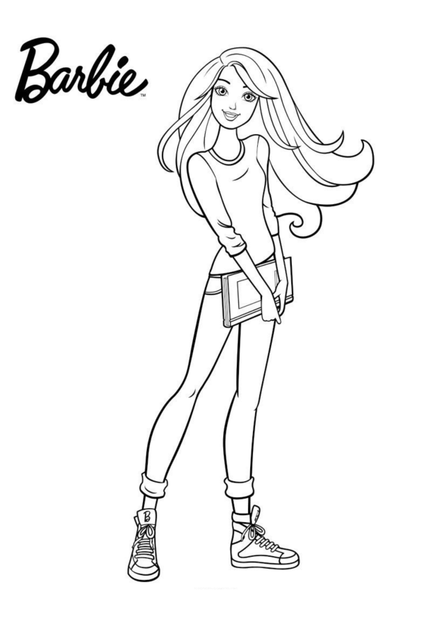 Barbie para imprimir e colorir