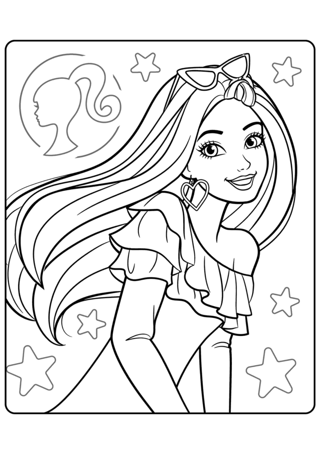 Barbie para imprimir e colorir