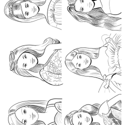 Barbie para imprimir e colorir