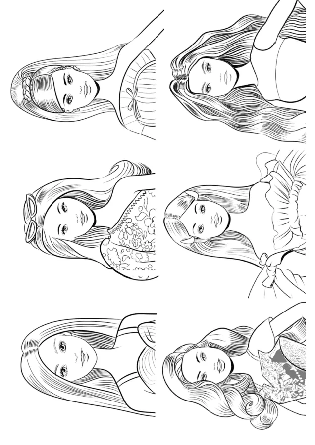 Barbie para imprimir e colorir