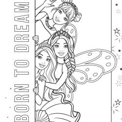 Barbie para imprimir e colorir