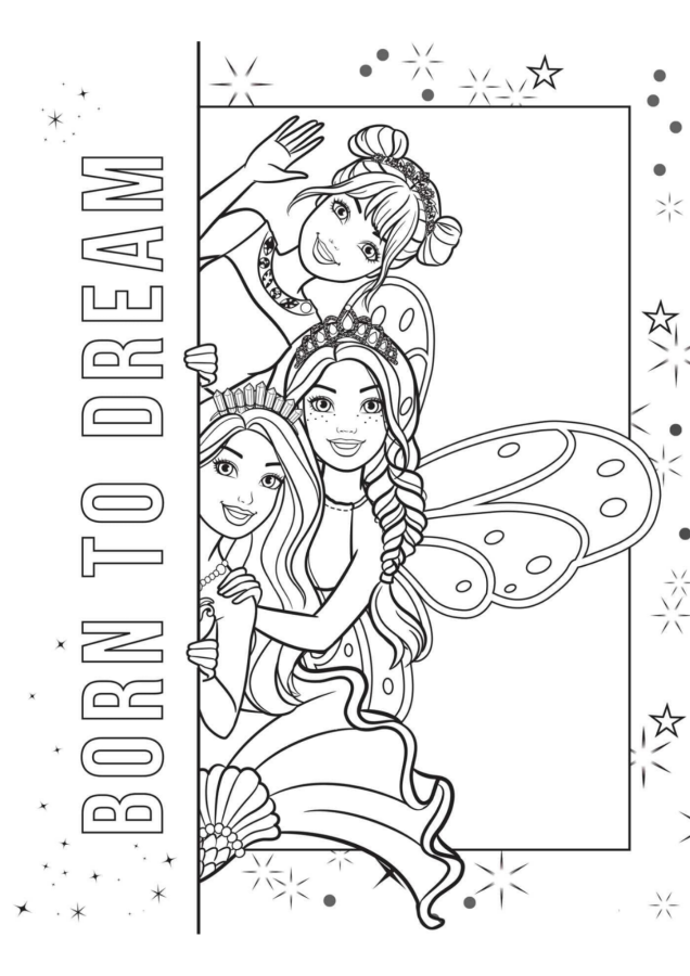 Barbie para imprimir e colorir