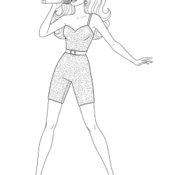 Barbie para imprimir e colorir