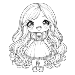 Barbie para imprimir e colorir