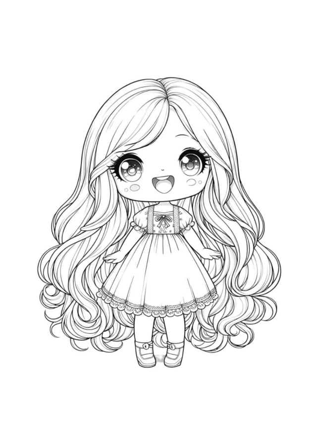 Barbie para imprimir e colorir