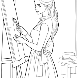 Barbie para imprimir e colorir