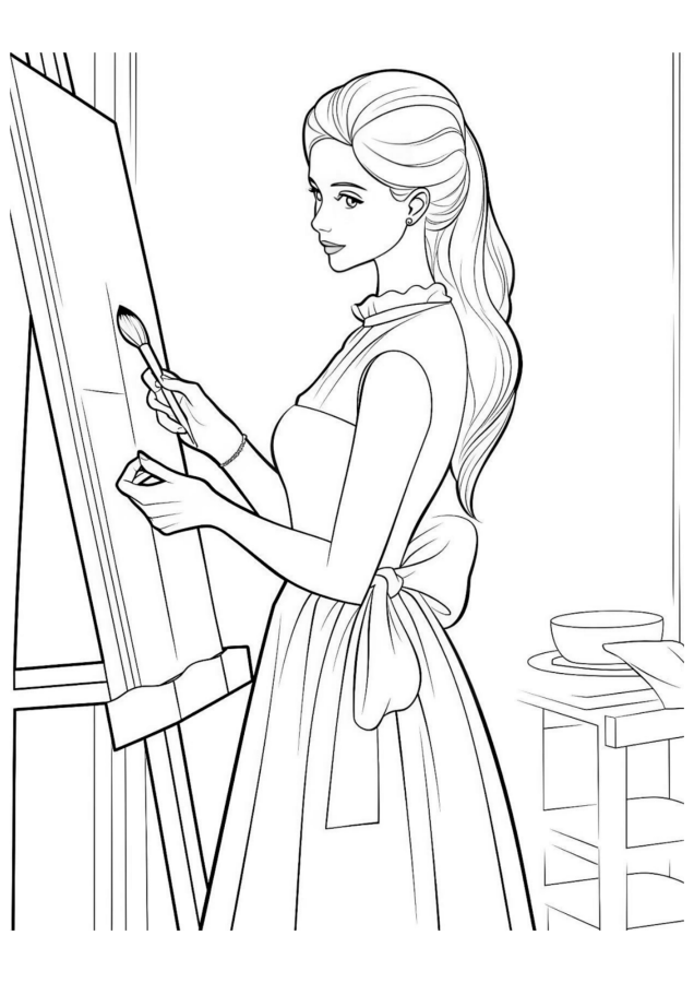 Barbie para imprimir e colorir