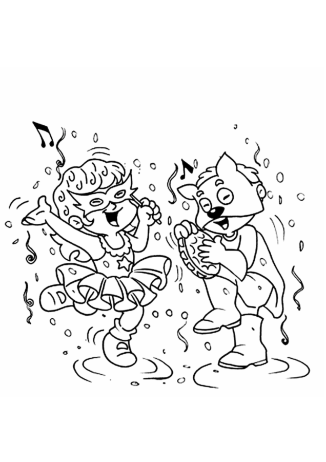 Carnaval para imprimir e colorir