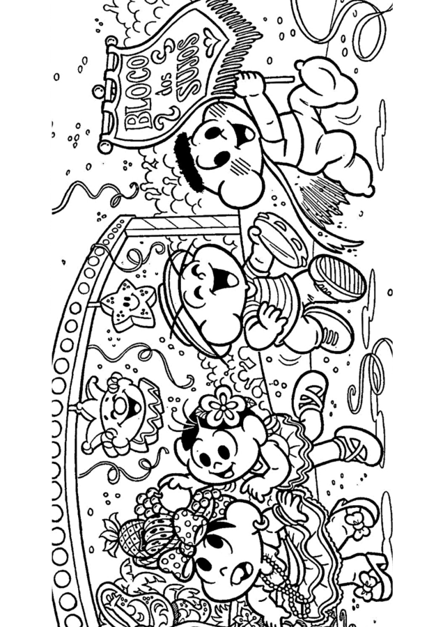 Carnaval para imprimir e colorir