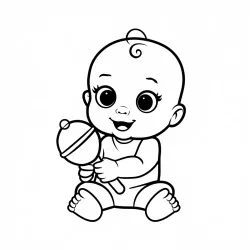 Bebê para imprimir e colorir