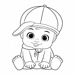 Bebê para imprimir e colorir