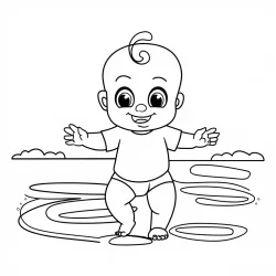 Bebê para imprimir e colorir