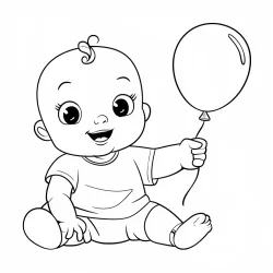 Bebê para imprimir e colorir