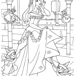 desenho de Bela Adormecida