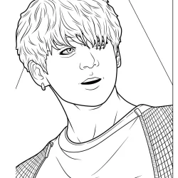 BTS para imprimir e colorir