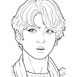 BTS para imprimir e colorir