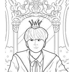 BTS para imprimir e colorir