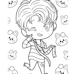 BTS para imprimir e colorir