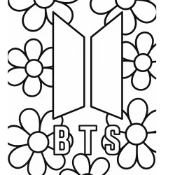 BTS para imprimir e colorir