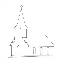 Igreja para imprimir e colorir