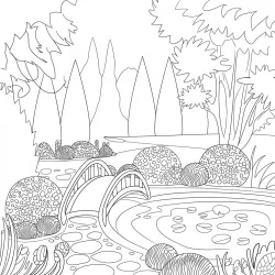 Jardim para imprimir e colorir