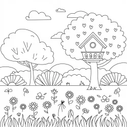 Jardim para imprimir e colorir