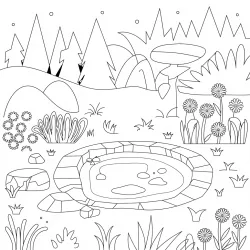 Jardim para imprimir e colorir