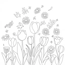 Jardim para imprimir e colorir