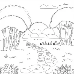 Jardim para imprimir e colorir