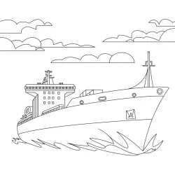 Navio para imprimir e colorir
