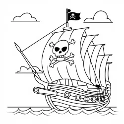 Navio para imprimir e colorir