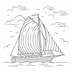Navio para imprimir e colorir