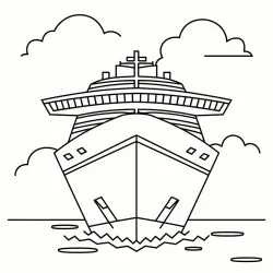 Navio para imprimir e colorir