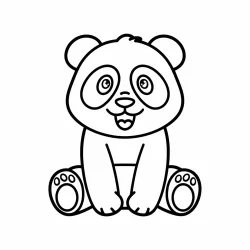 Panda para imprimir e colorir