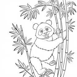 Panda para imprimir e colorir