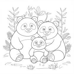 Panda para imprimir e colorir