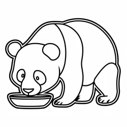 Panda para imprimir e colorir