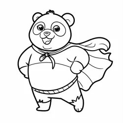 Panda para imprimir e colorir