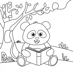 Panda para imprimir e colorir