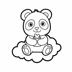Panda para imprimir e colorir