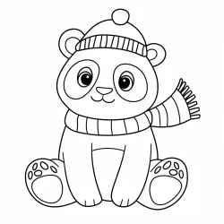 Panda para imprimir e colorir