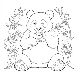 Panda para imprimir e colorir