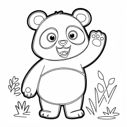 Panda para imprimir e colorir